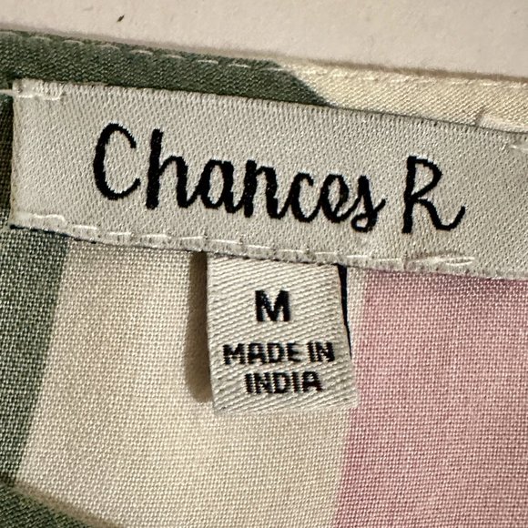 Chances R Midi Dress Women' Size M Multicolor Striped Print Slip On Boho Indie - Picture 3 of 11